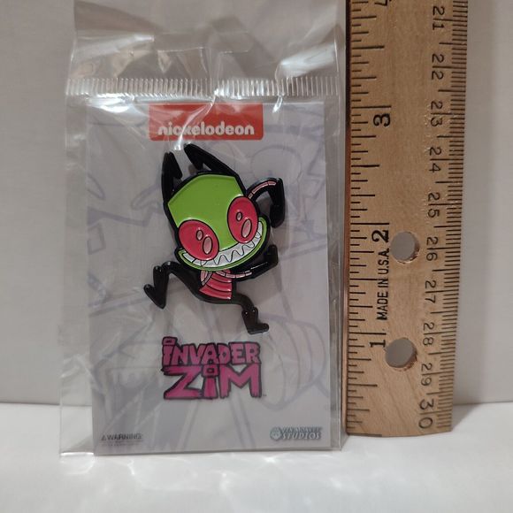 Invader Zim Dancing Enamel Pin Official Nickelodeon Cartoon Collectible Brooch - Picture 3 of 3